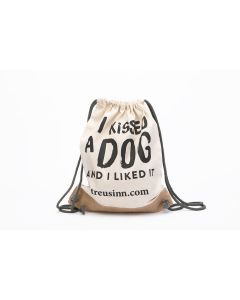 Treusinn Turnbeutel CANVAS - Kiss Schwarz 34 x 42 cm, 6 mm