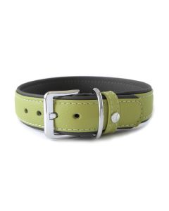 Das Lederband Halsband Amsterdam merlot / grey Gr. 30 / Breite 1.2 cm