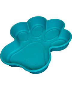 Hundepool in Pfotenform blau