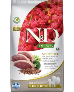 Farmina N&D Quinoa Adult Neutered med/max canard, brocoli & asperges