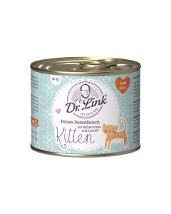 Dr. Link KITTEN feines Putenfleisch 200g mit Katzenminze + Lachsöl