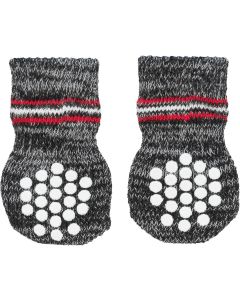 Anti-Rutsch Hundesocken M-L grau 2 Stück, z.B. für Australian Shepherd