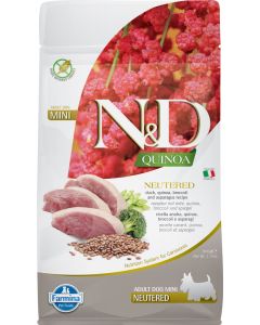 Farmina N&D Quinoa Adult Neutered 800g Mini canard, brocoli & asperges