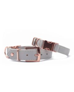Maul collier classique Soft Klick gris clair / rose