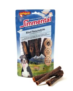 DeliBest Simmentaler Rind Fleischsticks 150g Hundesnack aus Schweizer Fleisch 